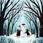 Winter drawings : illustratons for plates