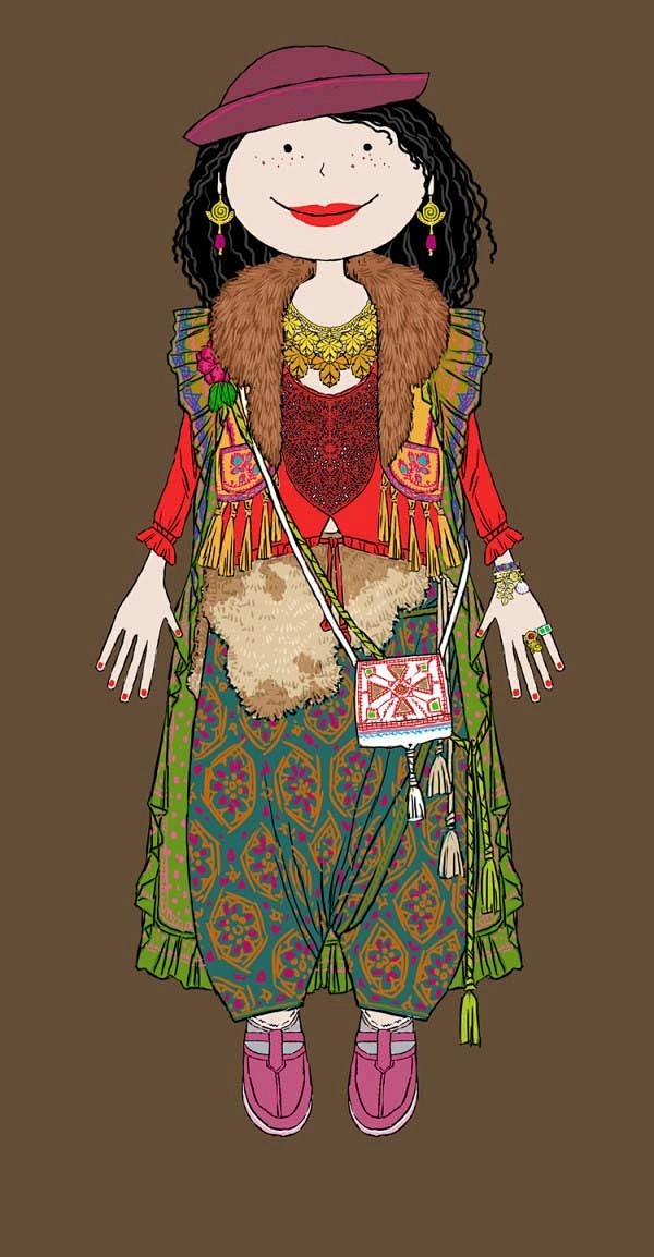 ATHOS插画 波西米亚女孩儿