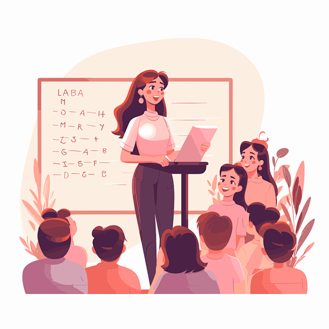 教书育人老师 上课 教学 插画 图标 SVG 设计 素材 矢量