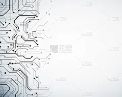 白色电路壁纸