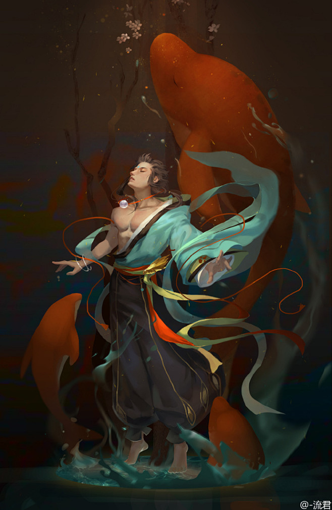 大鱼海棠综合了sheep插画中和后期电影设定的赤松子画出了我心中的