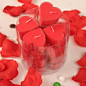 青苇 婚庆生日 情人节 浪漫心形蜡烛 玫瑰花瓣组合套装 红色