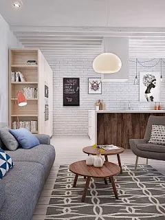 Interior DI by Int2architecture : Visualization of an apartment for a young couple situated not far from Saint-Petersburg, Russia.