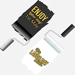 粉刷效果劳动节海报平面广告 免费下载 页面网页 平面电商 创意素材 png素材