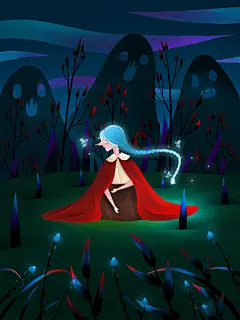插画风黑暗童话海报设计