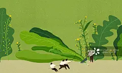 春天,节气,青团,季节,插画正版图片素材