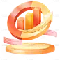 金融股票股市数据插画贴纸套装