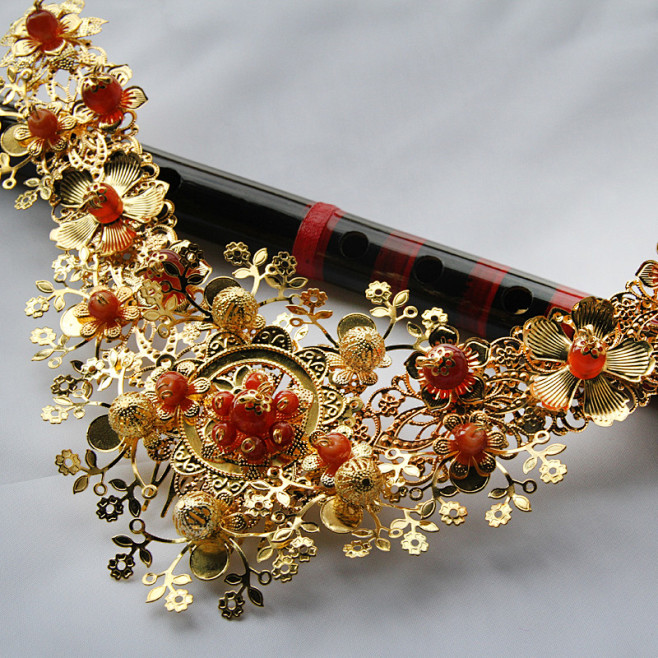 新娘古装龙凤褂秀禾服头饰古典额饰古代头饰贵妃皇后凤冠