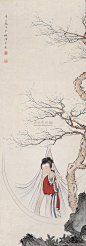 陈少梅——人物画欣赏 | 
陈少梅（1909-1954），名云彰，号升湖，学省梅。湖南衡山人。擅长中国画。自幼随父学画、参加中国画学研究会、为金北楼入室弟子。陈少梅上承马、夏、郭熙、浙派戴进、吴伟衣钵，兼师周臣、唐寅、仇英，一生转益多师，能工能简，水墨与重彩并长，山水、人物、花卉和书法均有一定造诣，笔墨潇洒而不失法度，艺术面貌渊穆清华，洋溢着和谐的节奏与优雅的韵律，形成了自己清逸淡雅、寓柔秀于阳刚的清劲画风，于艺坛独树一帜。