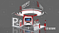 红色科技展台3D模型