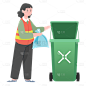 扁平-垃圾分类相关环保元素-SVG6