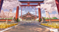 非人学园场景 和风 春