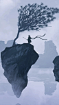 武侠  剪影  壁纸  背景