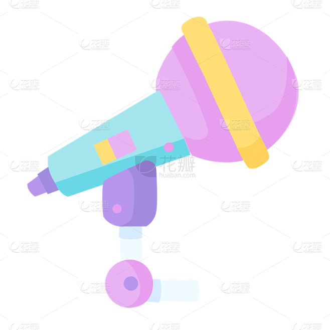 卡通画-唱歌比赛元素-话筒