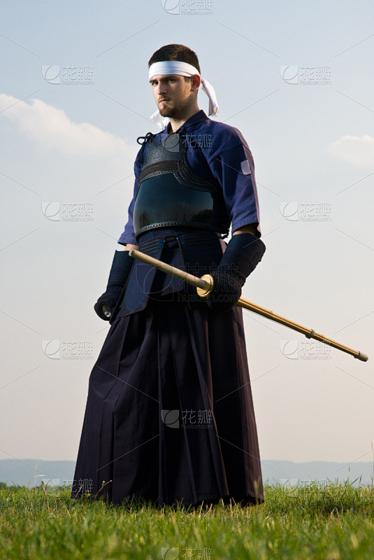 剑道,格斗运动,认真的,袴,武士刀,日本武士,日本武士刀,垂直画幅,武术,勇士