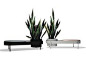 Bench with integrated planter ALBISOLA by Paola Zani