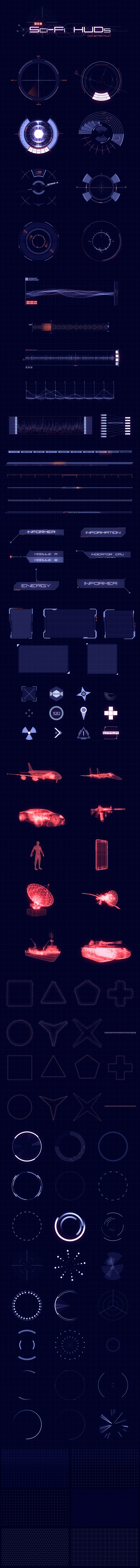Sci-Fi HUDs Elements...