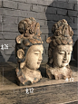 仿古木雕释迦摩尼佛祖观世音菩萨寺院供奉家居摆件雕刻工艺品佛头-淘宝网