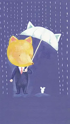 下雨天 LINE 换不完的手机壁纸..
