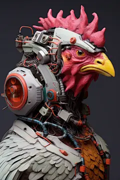 鸟类生肖机器机械机甲鸡动物图片
