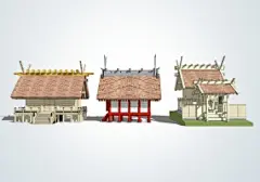 日式仿唐代风格古建