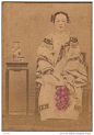 CHINE-Portrait De Femme "Sur La Route De PEKIN - Entre TIEN-SIN ET PEKIN 50 Kms" 1900 (photo 9,5x13,5 Sur Carton Rigide) - China