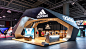 Exhibition Design  exhibition stand Exhibition  Exhibition Booth expo booth design 3D tradeshow Event adidas