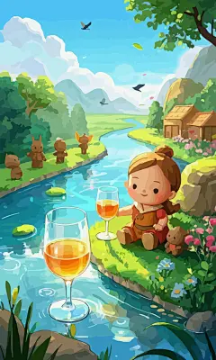 泥巴娃娃儿童孩童男孩矢量插画图形