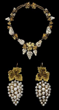 Grape necklace and earrings, c.1850 -  England - ep <3