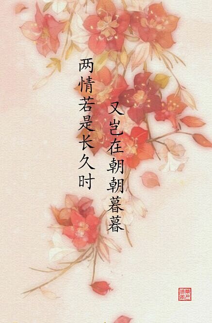 两情若是长久时又岂在朝朝暮暮