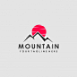 红日和大山logo标志矢量图素材