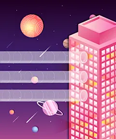 渐变紫红创意大气清新炫彩视觉背景