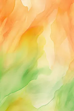绿橙色简约水彩烟雾素材图片背景