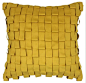 纯棉立体刺绣花抱枕靠垫靠背垫现代简约北欧样板房黄色几何-淘宝网