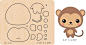 New Lovely Monkey Wooden die Scrapbooking D-115 Cutting Dies - Pricearchive.org