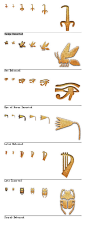 神秘 古埃及文字风格ICON欣赏 #采集大赛#