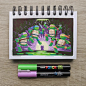 Photo by James Chapman on August 21, 2023. May be an illustration of turtle, marker, sketch, pen, poster and text.