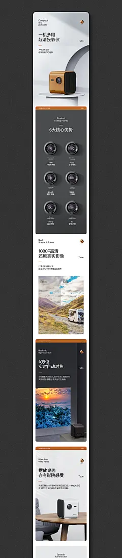 Tube-投影仪详情页制作_潘潘_【68Design】