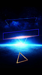 微信H5蓝色夜空地球背景- HTML素材网
