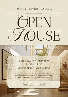 房产宣传海报  - 源文件下载【酷图网】国外,国际化,现代化,高级感,开放日,房产,宣传,海报,PSD分层,高清