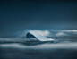 The Iceberg Series : Icebergs, breaking through the fog like giant white castles. Photographed during an expedition-flight on the west coast of Greenland. Can you spot the boat on the left side on the second last photo? It will give you a better sense of 