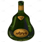 手绘水彩酒水元素洋酒2