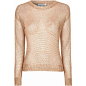 Rose Gold Metallic Knitted Long Sleeve Top : See this and similar Glamorous tops - Glamorous women's rose gold metallic knitted long sleeve top. Features long sleeves and round neckline. Regular fit.Length...