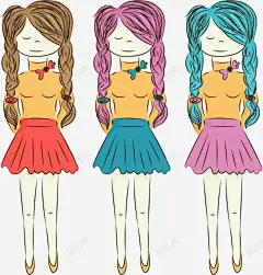 手绘女模特高清素材 设计图片 免费下载 页面网页 平面电商 创意素材 png素材
