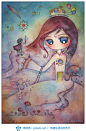 日本插画家juriu的漂亮水彩插画