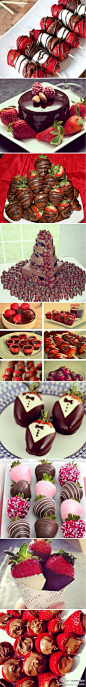 草莓+巧克力~~~吃货请关注 @一切与美食有关