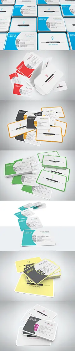 高品质的时尚高端名片卡片VI样机展示模型mockups