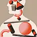 A set of illustrations for the online poetry magazine : Illustrations set in the Polish School of Posters style with a modern twist