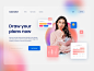 CalendArt - Landing page gradient trendy modern graphic design calendar app glass glassmorphism ux site landing ui clean app 2d design simple