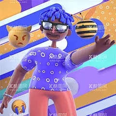 C4D模型卡通人  - 源文件下载【酷图网】C4D模型,卡通人,C4D,模型,卡通,人物,木偶,表情包
